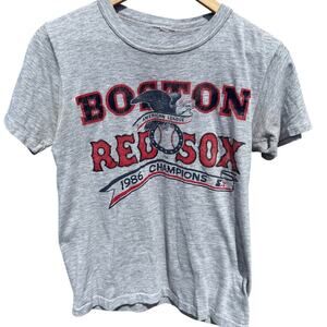 Boston Red Sox Vintage 1986 AL Champions Gray thin t-shirt Size Small